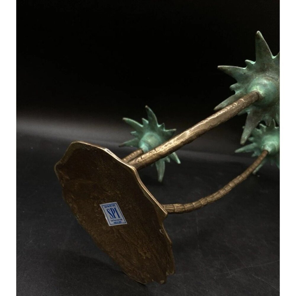 SPI Palm Tree Metal Wall Taper Candle Holders Holds 3 Candles 11 3/4” - Picture 10 of 12